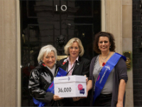 Handing in our petition to number 10 Downing Street