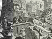 William Hogarth's Beer St and Gin Lane