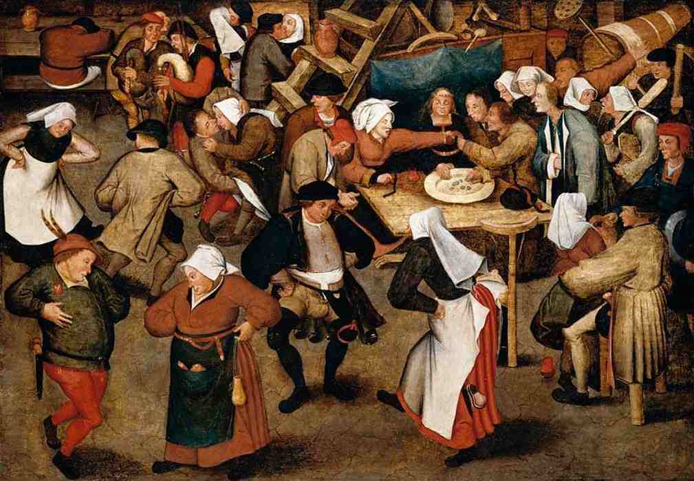 Brueghel's Wedding Dance in a Barn