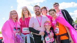 Photo of supporters at a Race for Life event.