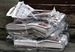 A pile of newspapers