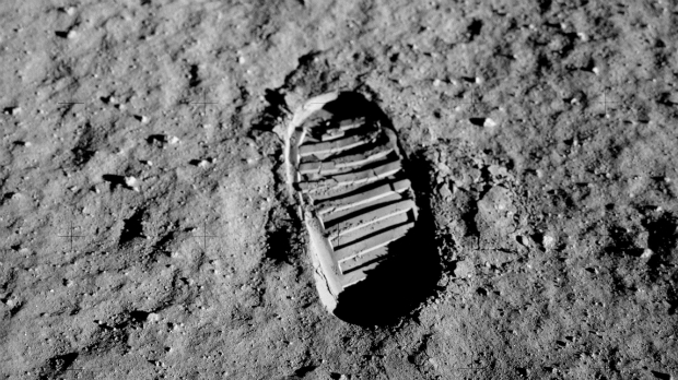 Footprint on moon