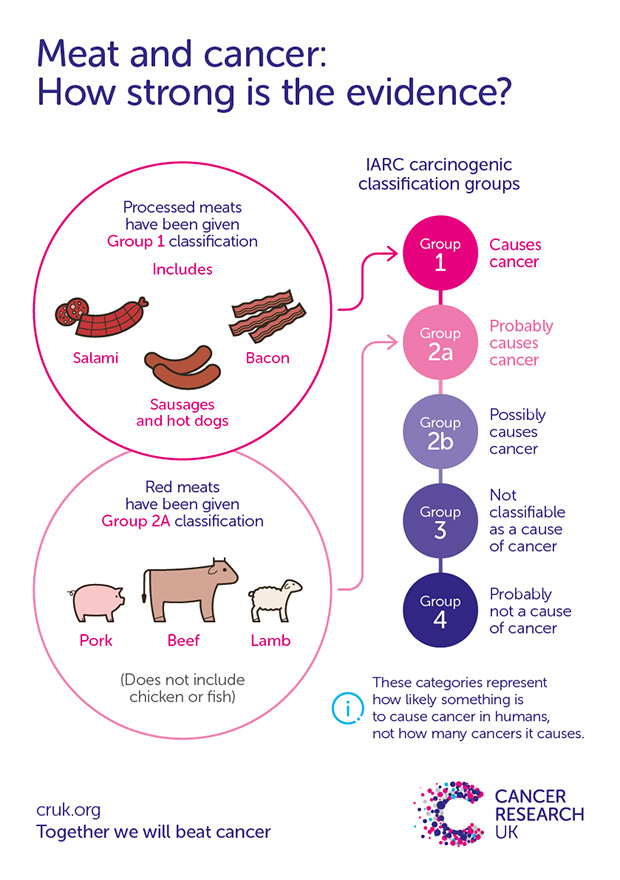 Infographic of red and processed meat risk