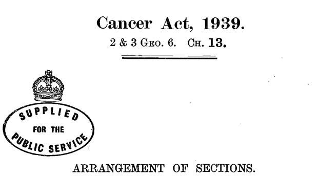 Cancer Act 1939
