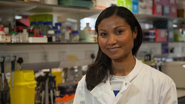 A photo of Dr Jessica Okosun, a clinician scientist working at Barts Cancer Institute in London