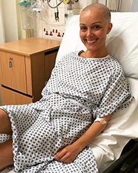 Natalie during treatment.
