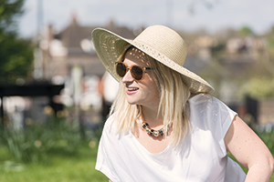 Photo of a woman in a sun hat