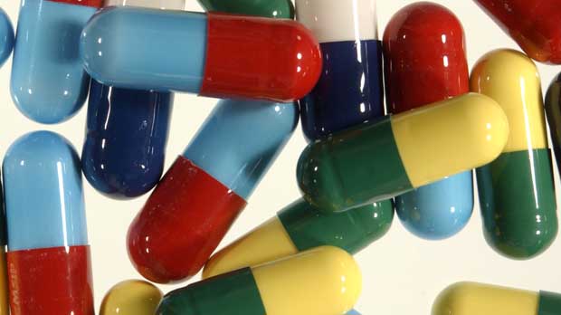 Selection of coloured pills
