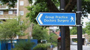 GP surgery sign