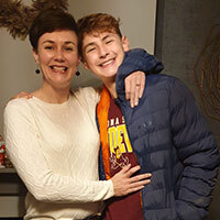 A photo of Janine with her son, Jonti.