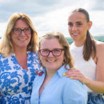 A photo of Katie Currie with her mum and sister