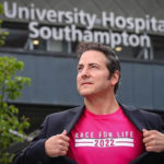 Dr Hugo De La Peña in front of University Hospital Southampton