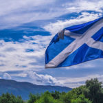 The Scottish Flag flying near Loch Ness