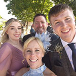 Shane with his family on his son's wedding day