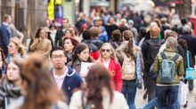 A busy London street.