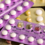 Several packets of a contraceptive pill