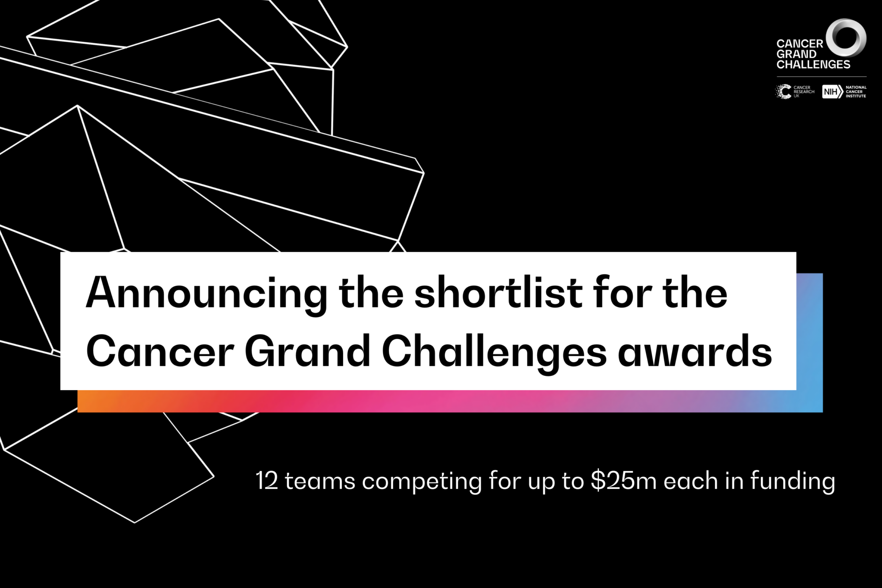 Graphic announcing the Cancer Grand Challenges shortlist