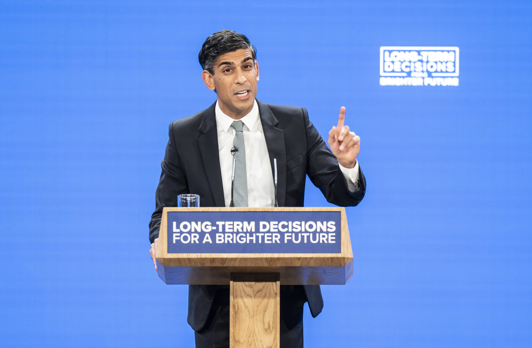 Prime Minister Rishi Sunak speaks at the 2023 Conservative Party Conference