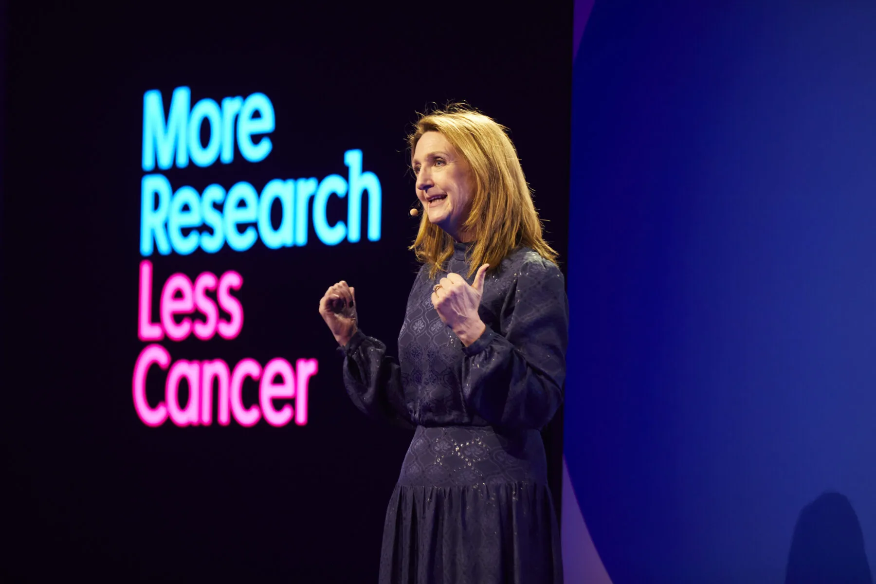 Victoria Derbyshire at the More Research Less Cancer Launch event
