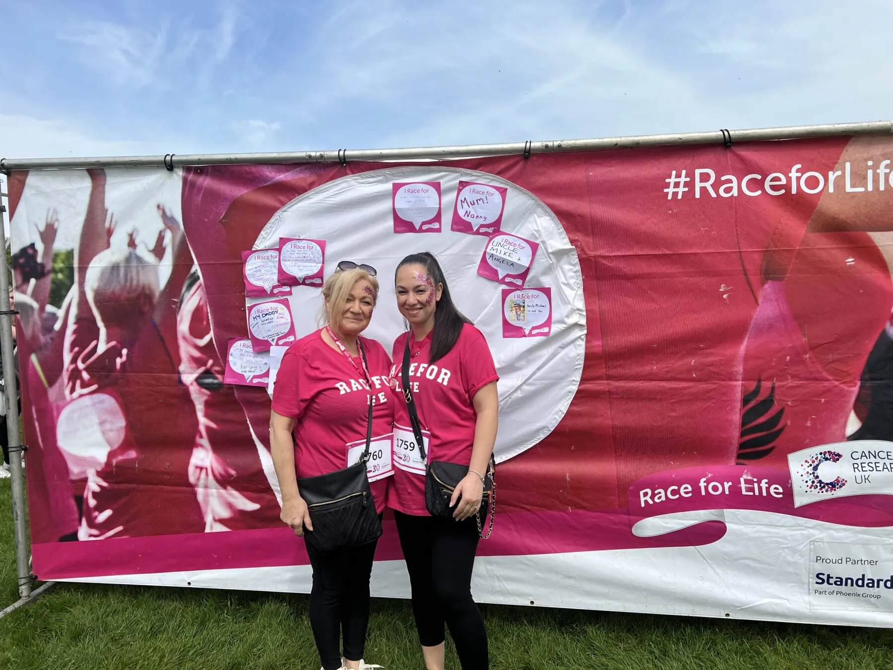 Maria at race for life with her mother