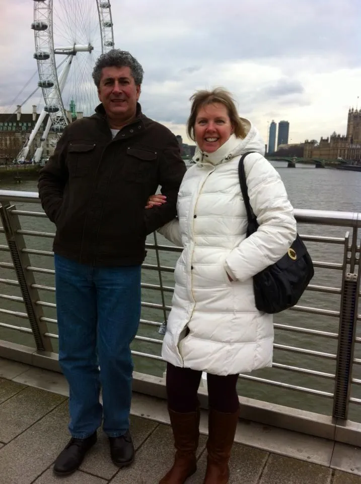 Gillian and her husband in London