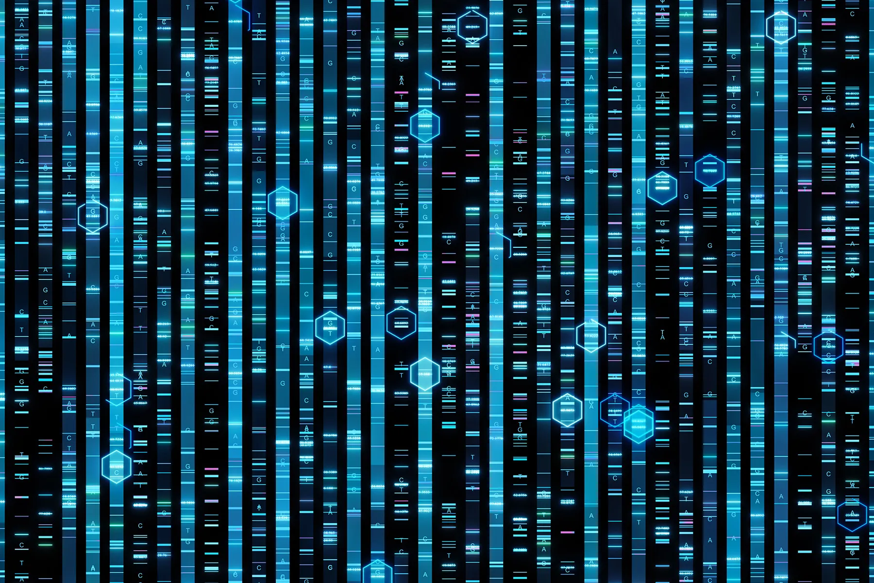 A graphic showing analysis from a genomic test.