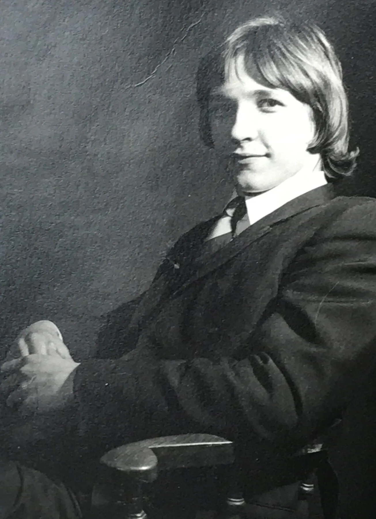 A black and white image of Prof Sir John Burn at around age 17