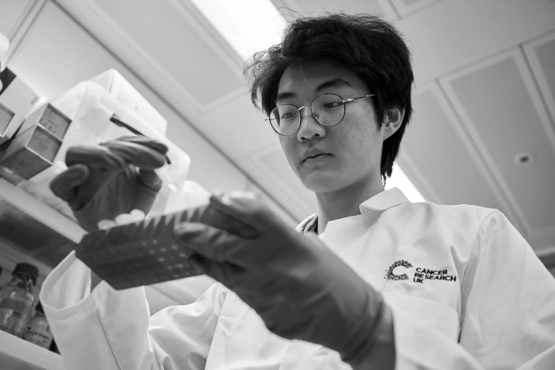 Researcher in the lab.