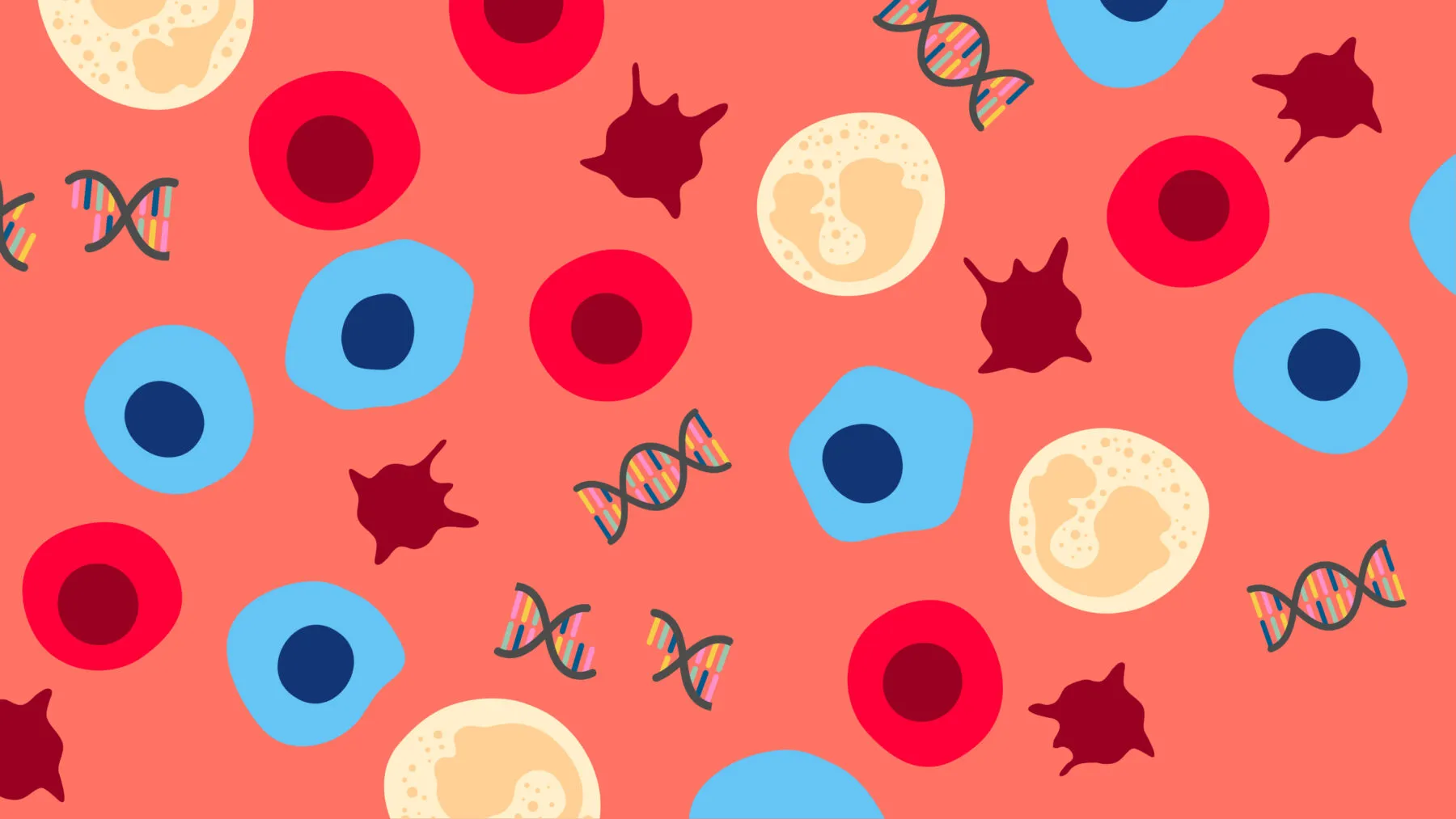 Cells and DNA in blood