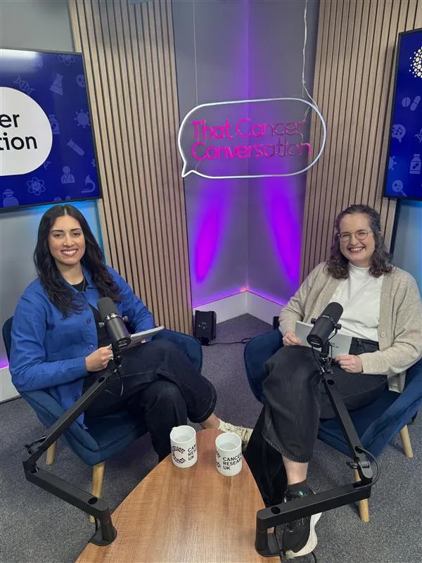 Dr Nisha Duggan and Dr Claire Bromley in the studio.