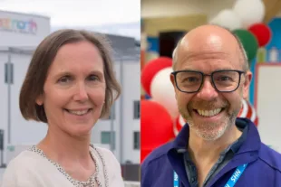 A composite image showing Deb Tweddle on the left and John Moppett on the right.